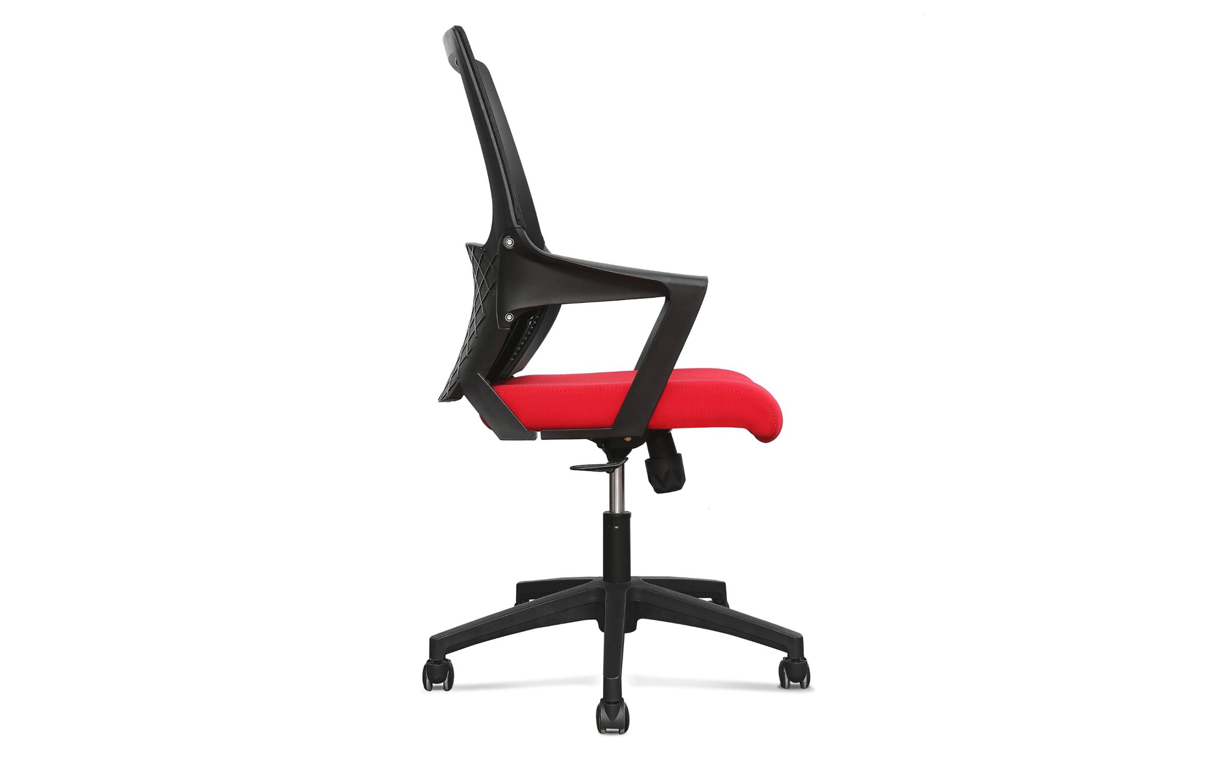 Καρέκλα γραφείου Kindi, μαύρο + κόκκινο  4
